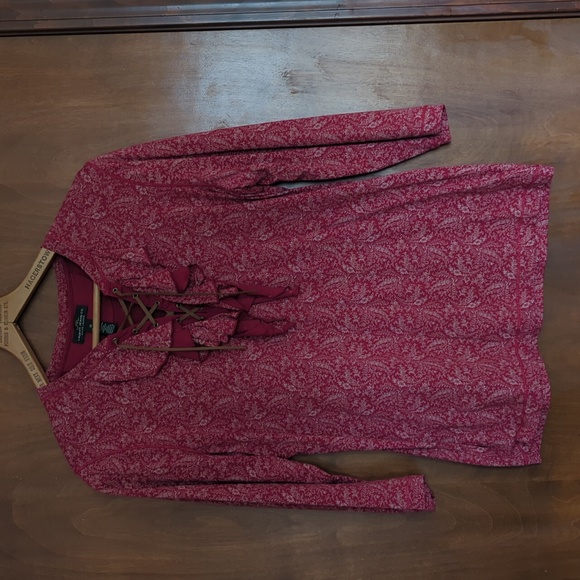 Lauren Ralph Lauren Tops - LRL Ralph Lauren Jeans Co paisley double ruffle top tee Shirt M